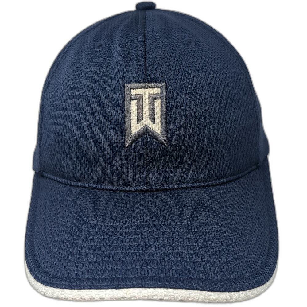 Nike Baseball Cap Blue White One Size Tiger Woods TW Logo Golf Strapback hat